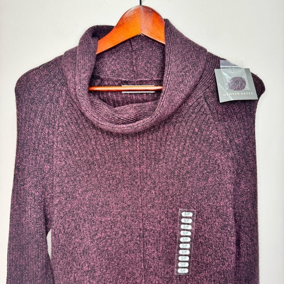 Denver Hayes Purple Knit Turtleneck Sweater Size Small NWT - Picture 7 of 7